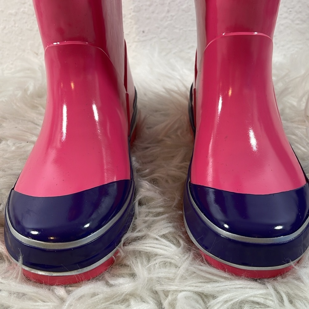 Northside Little Girls' Classic Solid Rainboot Pink / Purple Slip On Size 12 NEW - Picture 3 of 16